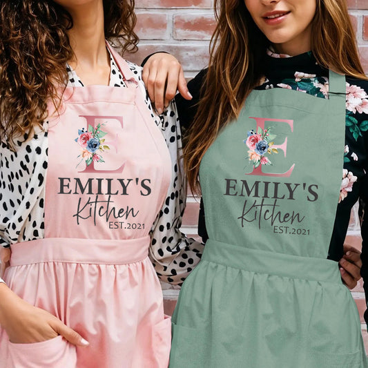 Personalized Aprons for Women Mom Grandma Mother's Day Kitchen Aprons Best Aprons for Women
