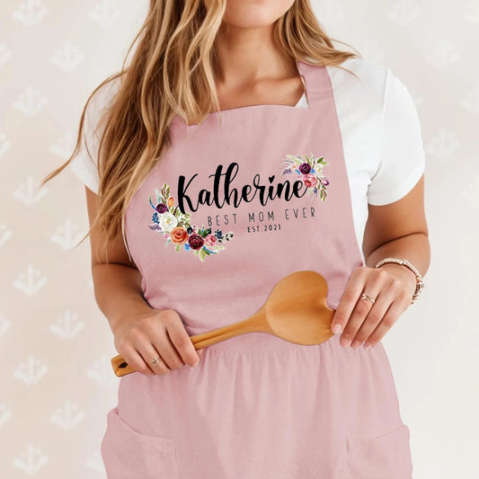 Personalized Aprons for Women Mom Grandma Mother's Day Kitchen Aprons Best Aprons for Women