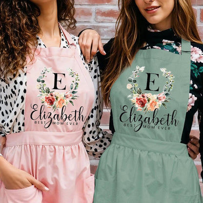 Personalized Aprons for Women Mom Grandma Mother's Day Kitchen Aprons Best Aprons for Women