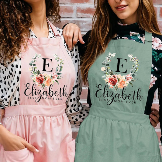 Personalized Aprons for Women Mom Grandma Mother's Day Kitchen Aprons Best Aprons for Women