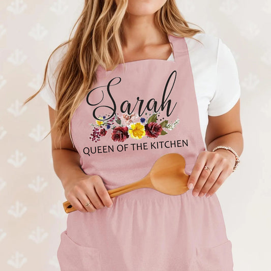 Personalized Aprons for Women Mom Grandma Mother's Day Kitchen Aprons Best Aprons for Women