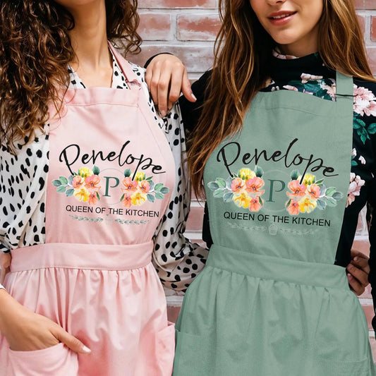 Personalized Aprons for Women Mom Grandma Mother's Day Kitchen Aprons Best Aprons for Women