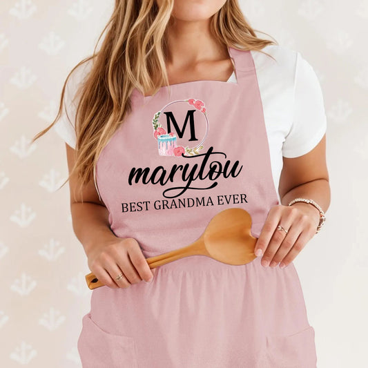 Personalized Aprons for Women Mom Grandma Mother's Day Kitchen Aprons Best Aprons for Women