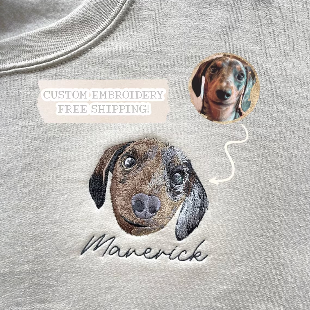 Custom Embroidered Pet Sweatshirt Love Gifts for Pet Lovers