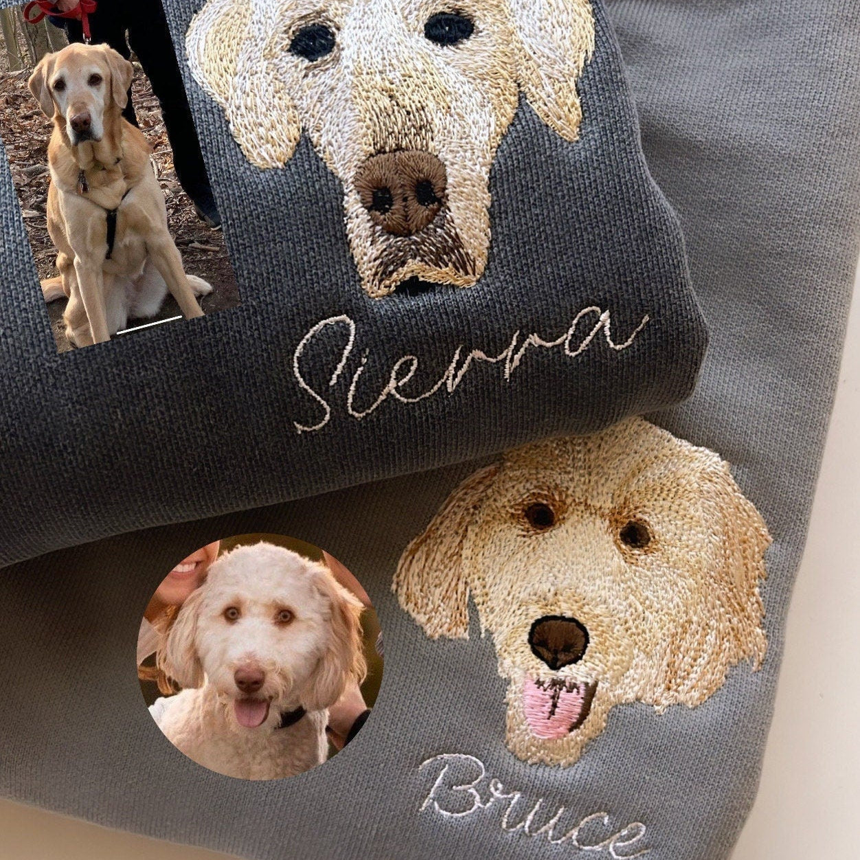 Custom Embroidered Pet Sweatshirt Love Gifts for Pet Lovers