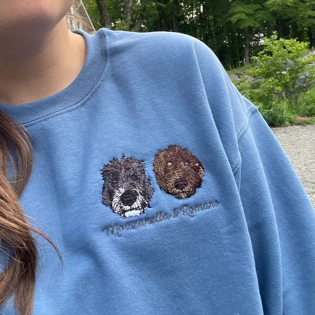 Custom Embroidered Pet Sweatshirt Love Gifts for Pet Lovers