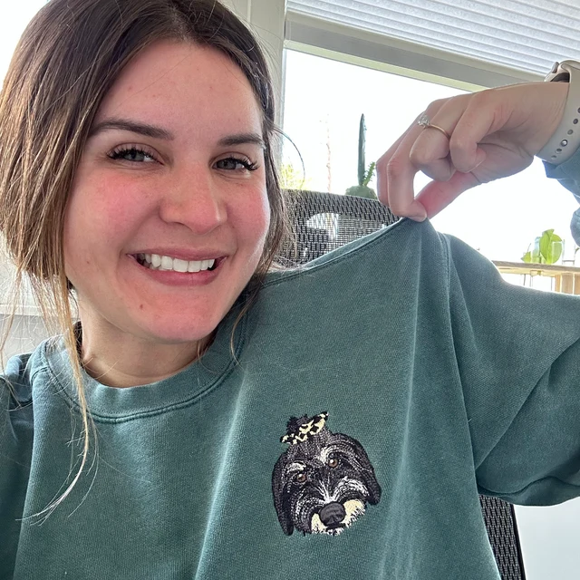 Custom Embroidered Pet Sweatshirt Love Gifts for Pet Lovers